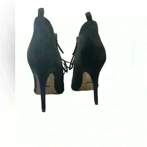 Reiss Suede Lace Up Boots Black Size 7.5 US,‎ 38 EU Heel 4” Booties with Box - Picture 3 of 16